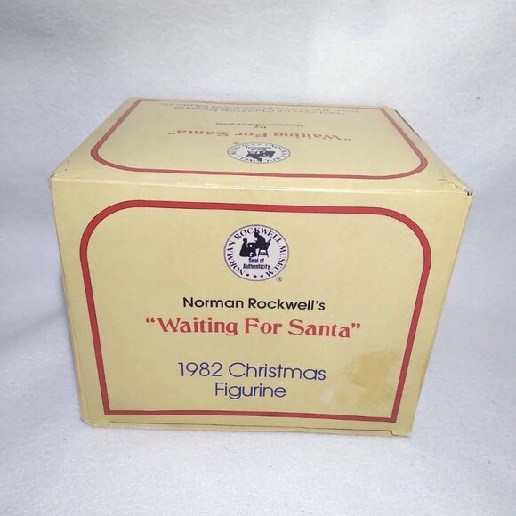 VTG Norman Rockwell Museum 1982 Collector’s Christmas Figurine Waiting for Santa - Picture 8 of 10